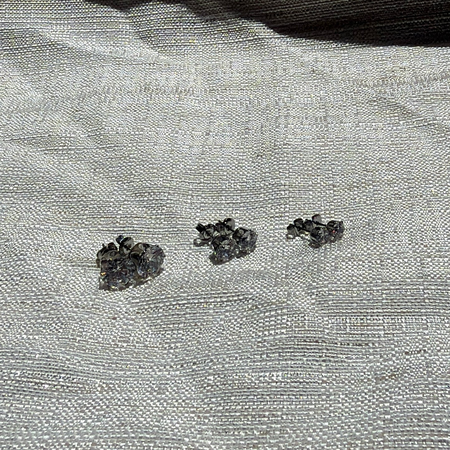 Waterproof Round Crystal Stud Earrings