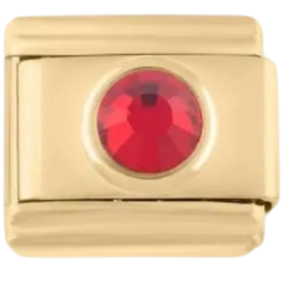 July Birthstone Italian Charm
