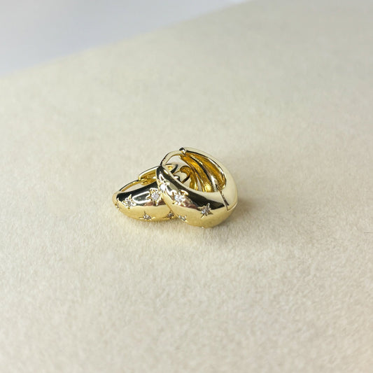 Celestial Star Huggie Hoops - The Ky Collection