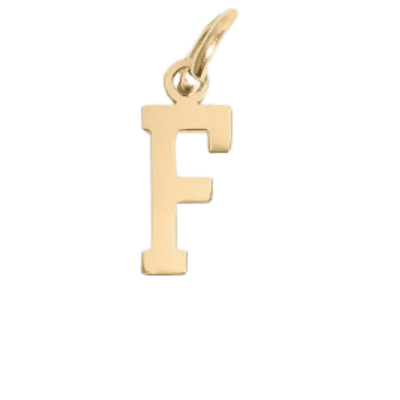 Gold F Charm - The Ky Collection