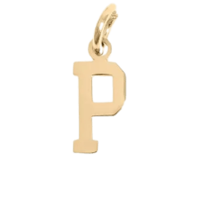 Gold P Charm - The Ky Collection