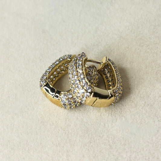 Pavé Midnight Hoop Earrings - The Ky Collection