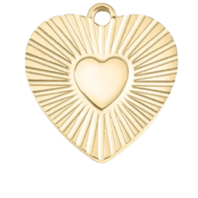 Textured Heart Charm - The Ky Collection