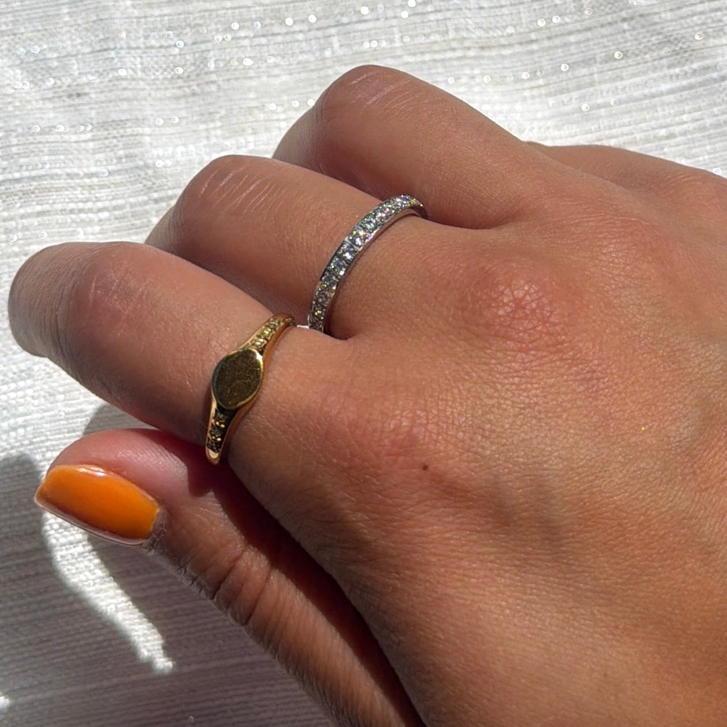 Waterproof Silver Crystal Eternity Ring - The Ky Collection