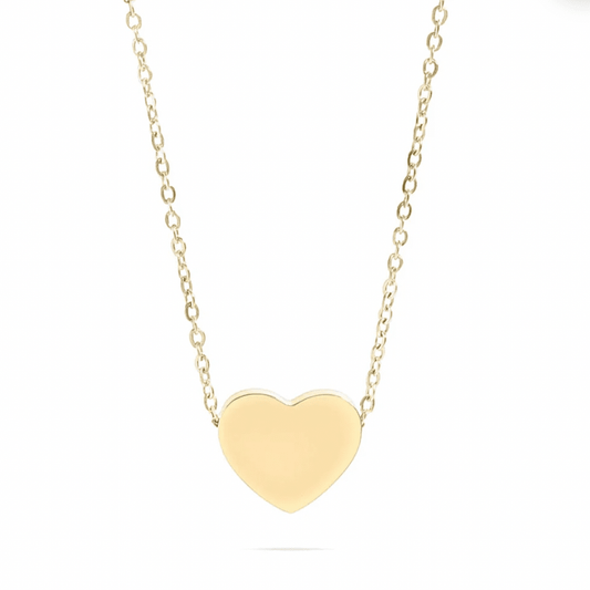 14k Gold-Filled Hand-Stamped Blank Heart Necklace - The Ky Collection