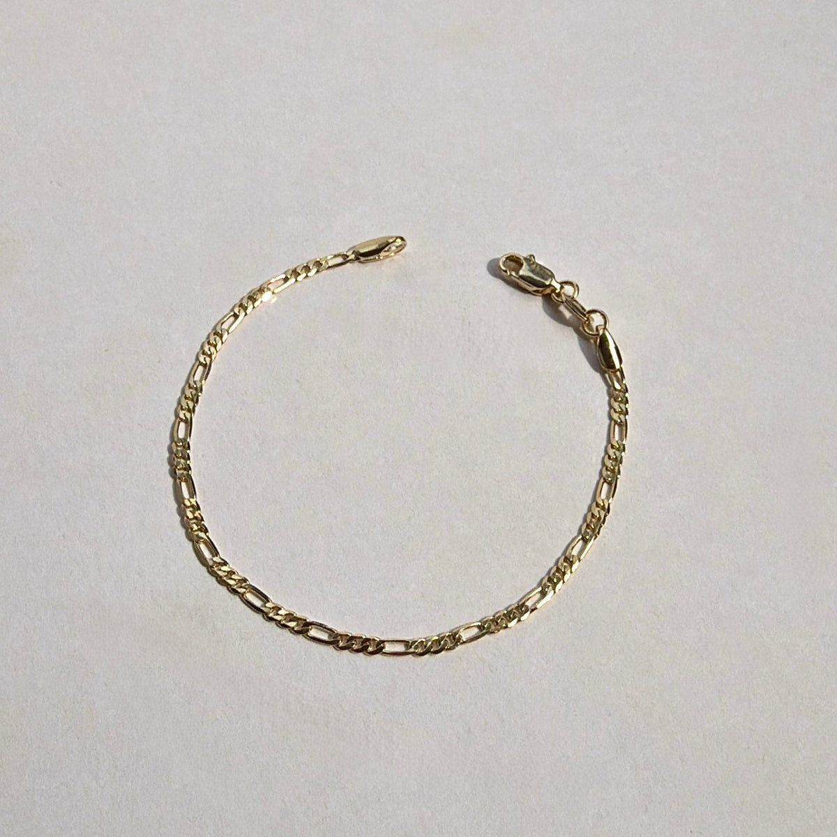 18k Gold-Filled Figaro Chain Bracelet - The Ky Collection