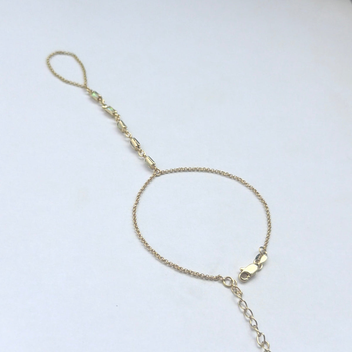 18k Gold-Filled Mother of Pearl Hand Chain - The Ky Collection