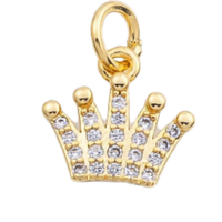 18k Gold PVD Crown Charm