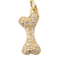 18k Gold PVD Dog Bone Charm