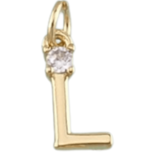 18k Gold PVD ‘L’ Charm - The Ky Collection
