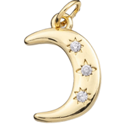 18k Gold PVD Moon Charm