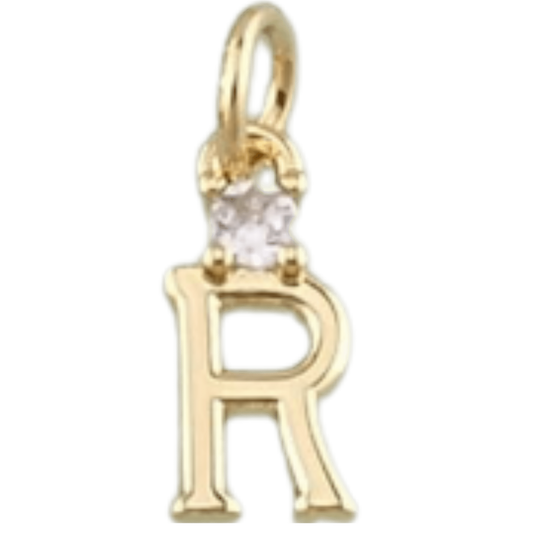 18k Gold PVD ‘R’ Charm - The Ky Collection
