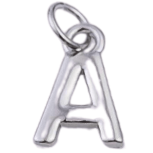 18k Gold PVD Silver ‘A’ Charm - The Ky Collection