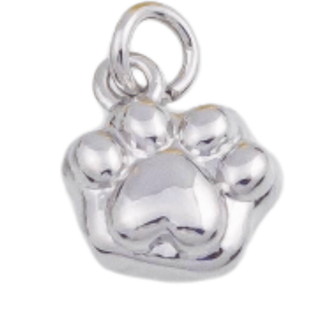 18k Gold PVD Silver Dog Paw Charm - The Ky Collection
