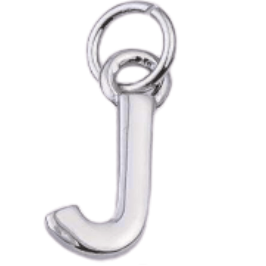 18k Gold PVD Silver ‘J’ Charm - The Ky Collection
