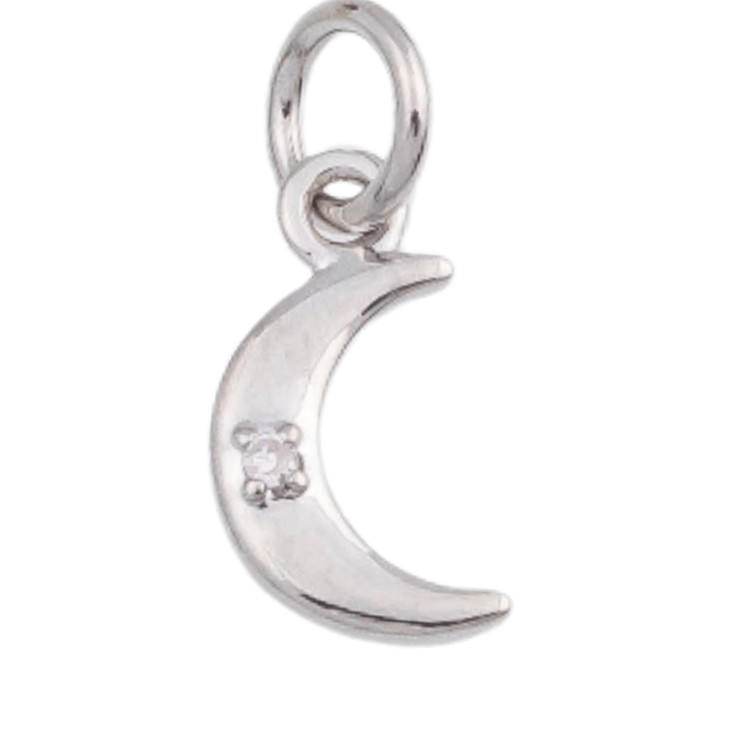18k Gold PVD Silver Moon Charm - The Ky Collection