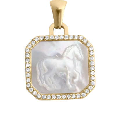 Opal Horse Charm