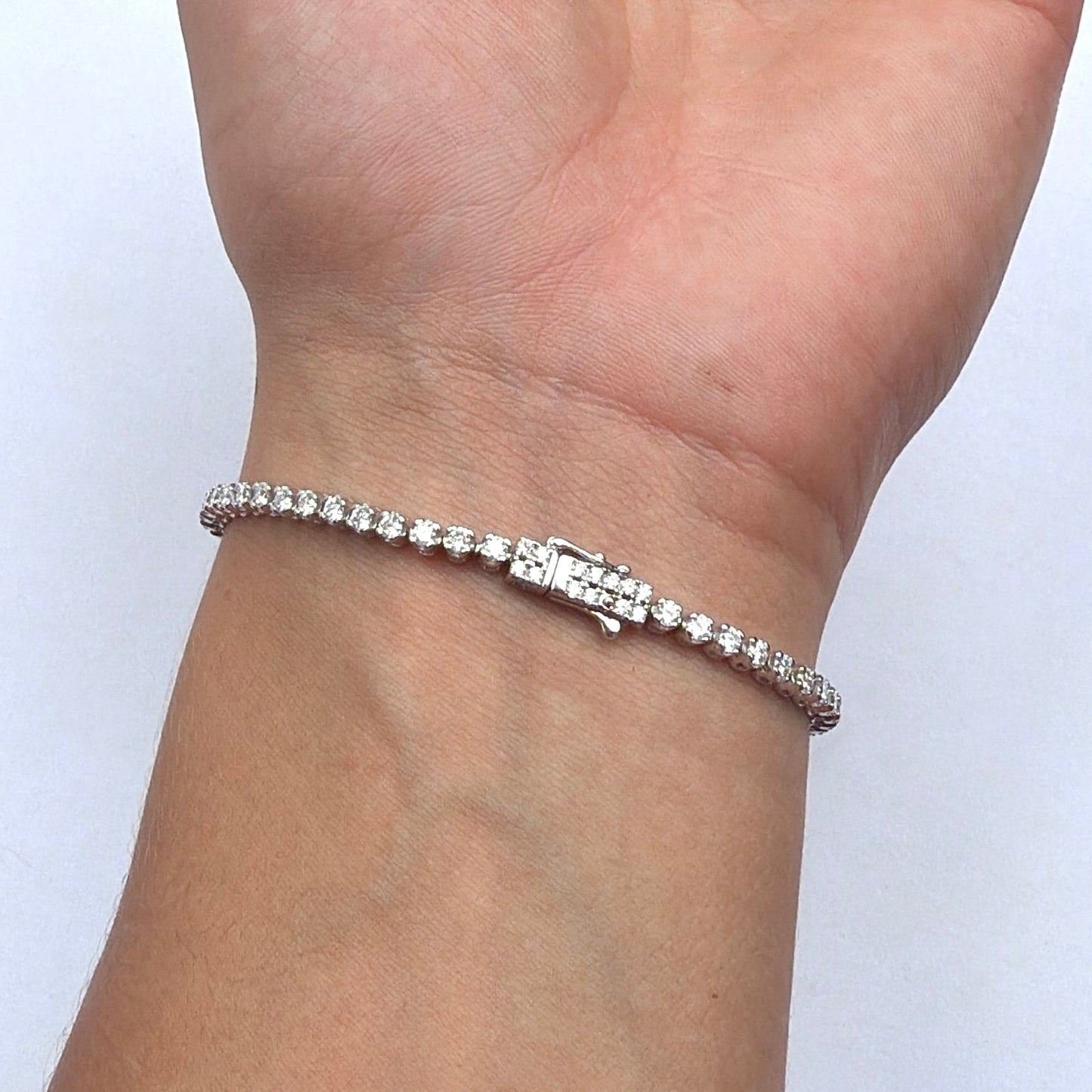 2.25mm Moissanite Tennis Bracelet