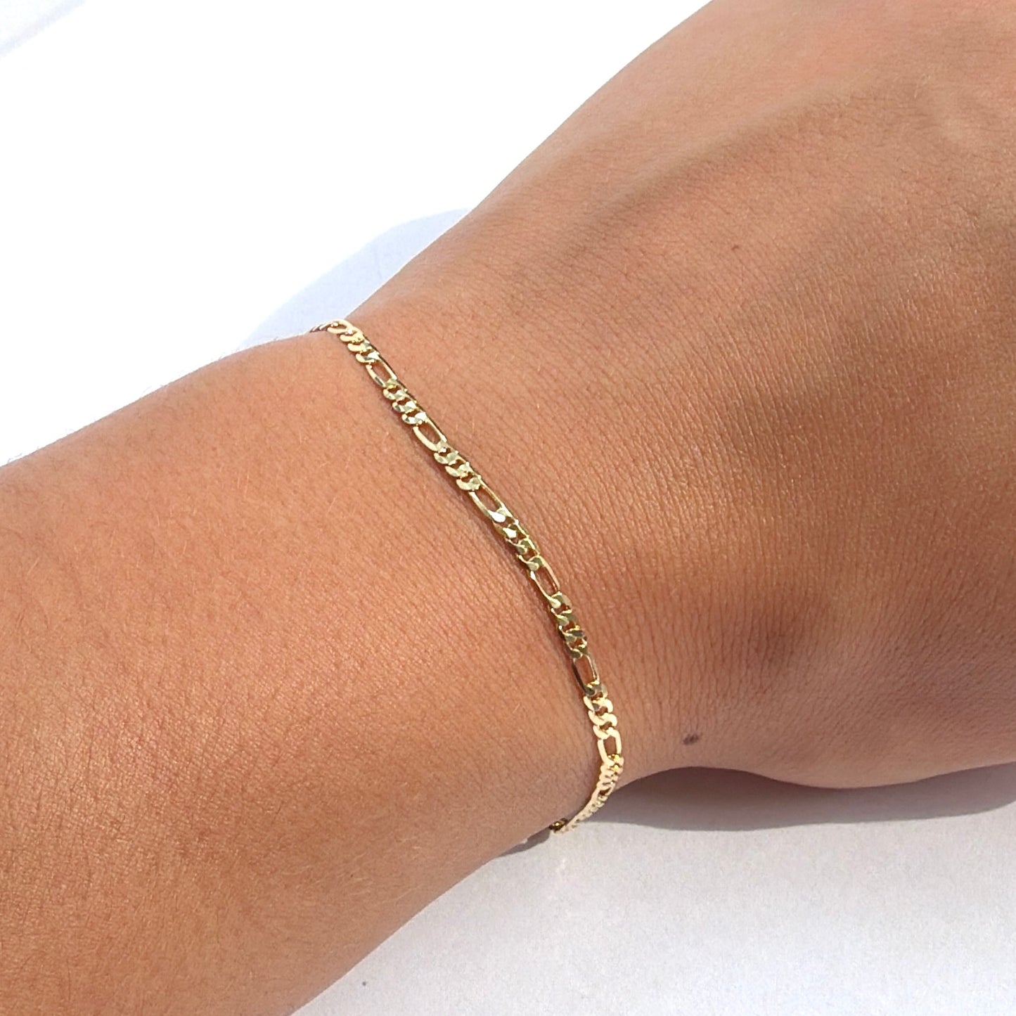 18k Gold-Filled Figaro Chain Bracelet