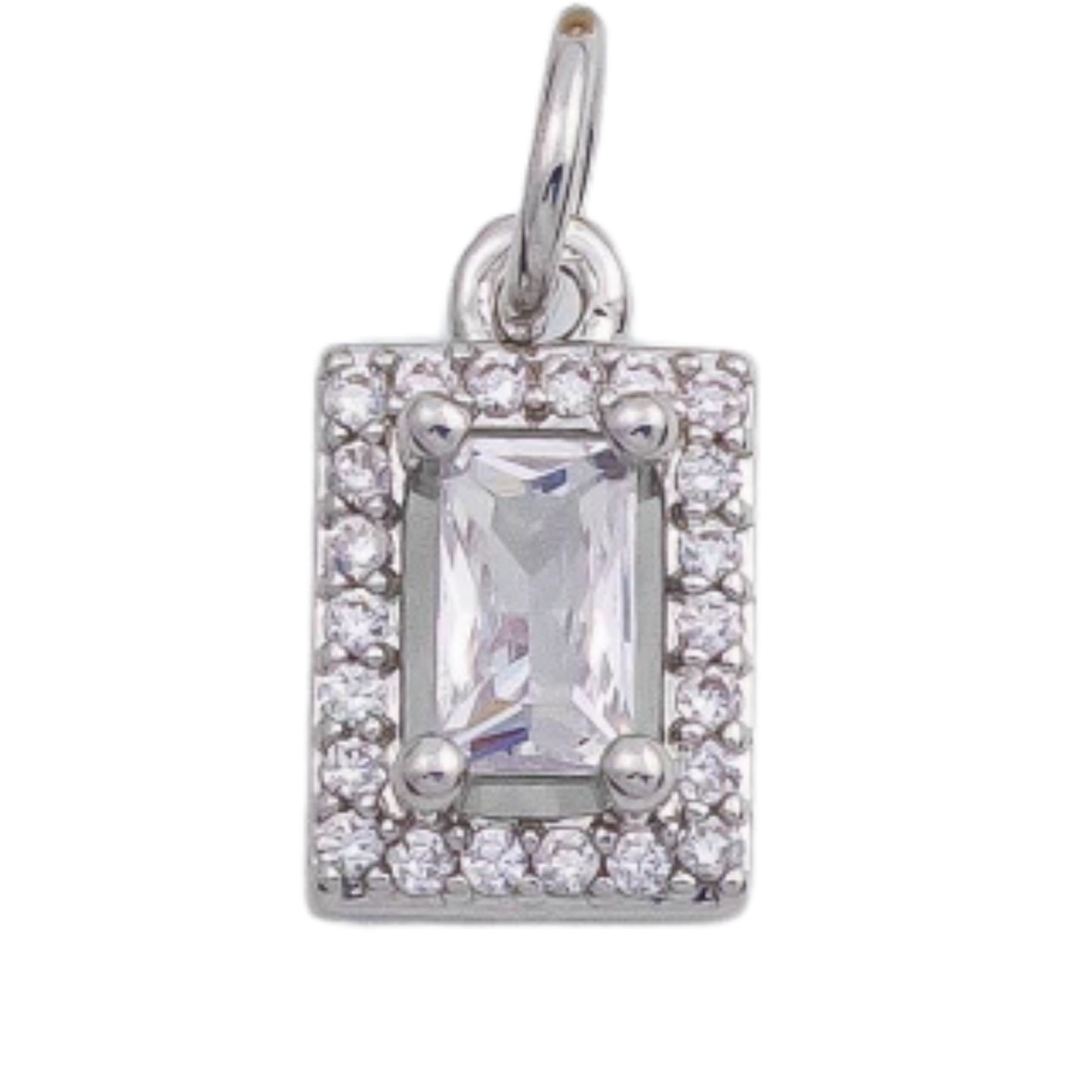 Rectangle Crystal Charm