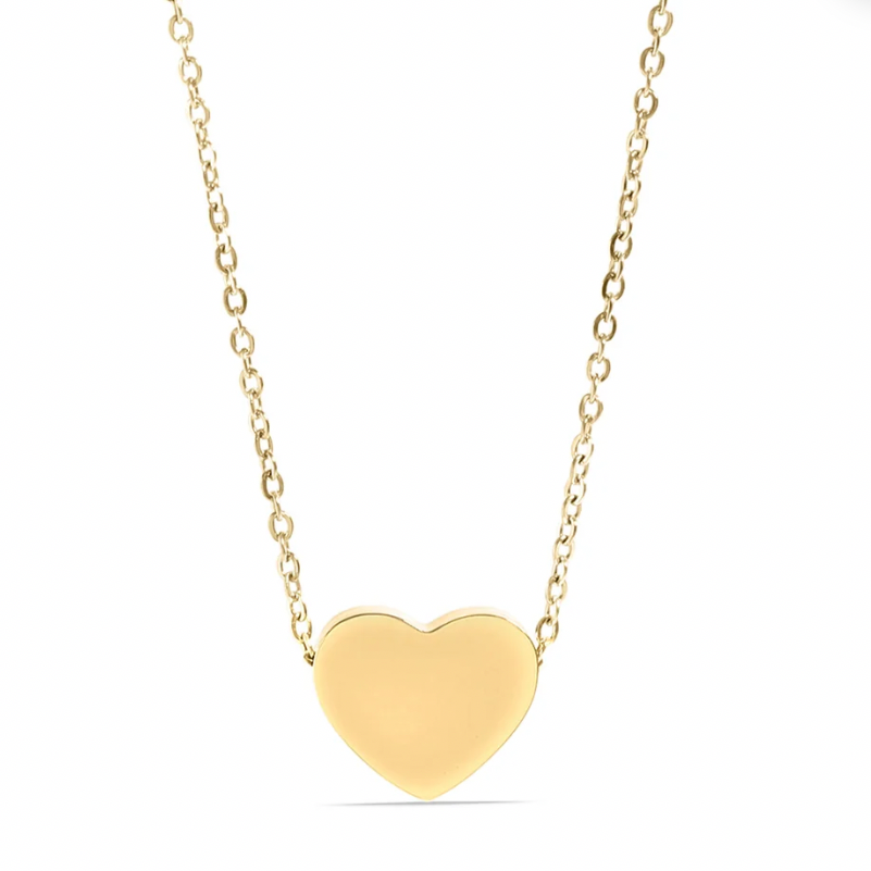 Hand-Stamped Blank Heart Necklace