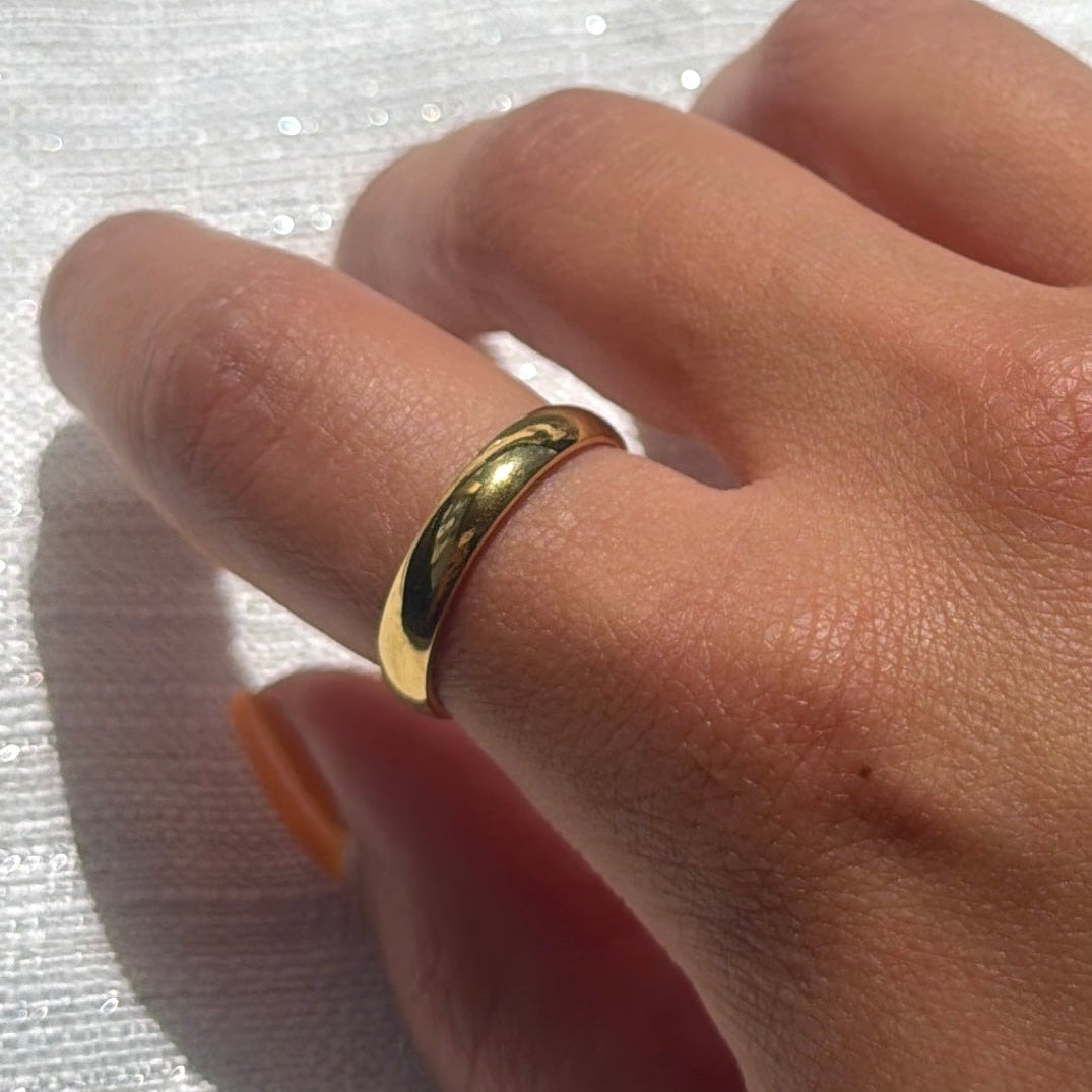 Classic Waterproof Gold Stacking Ring
