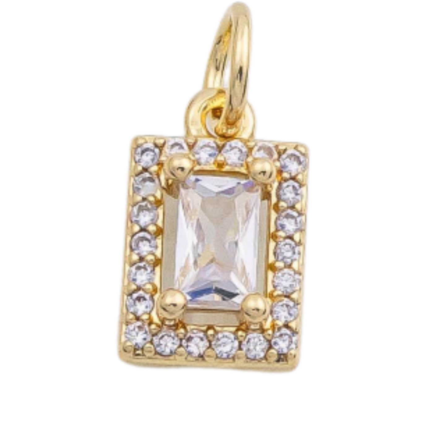 Rectangle Crystal Charm