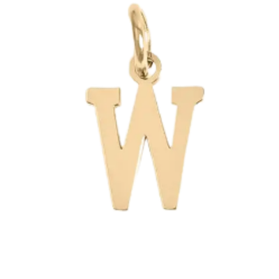 Gold W Charm