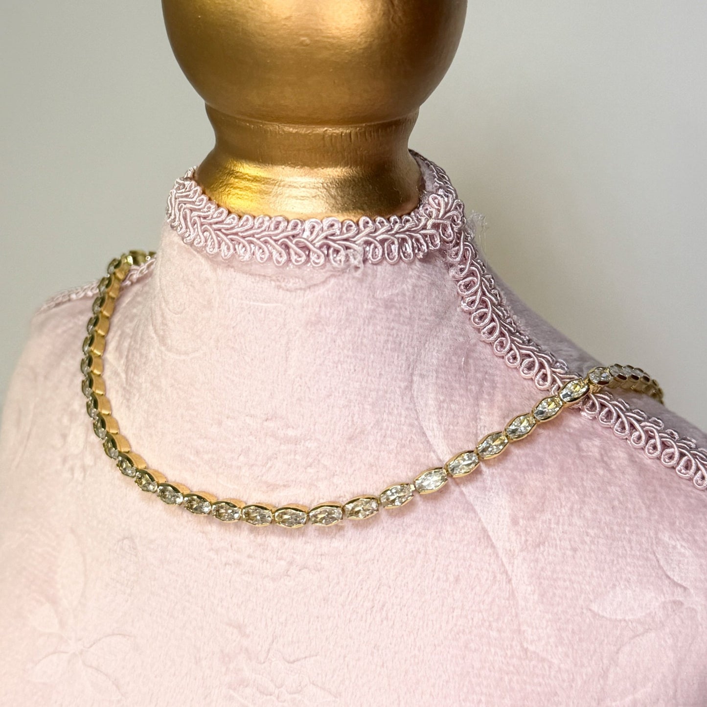 Alease Oval Tennis Necklace | Gold Tennis Necklace