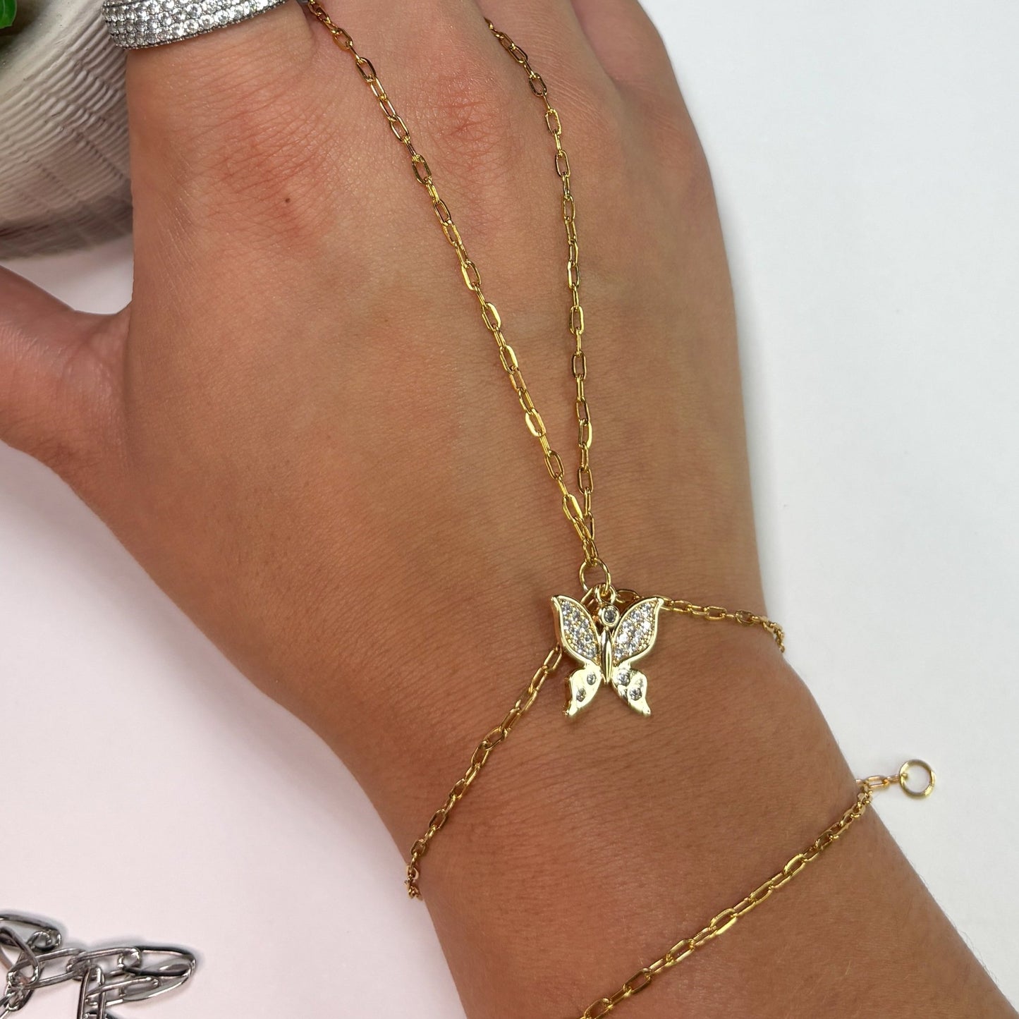 Butterfly Kisses Hand Chain - The Ky Collection