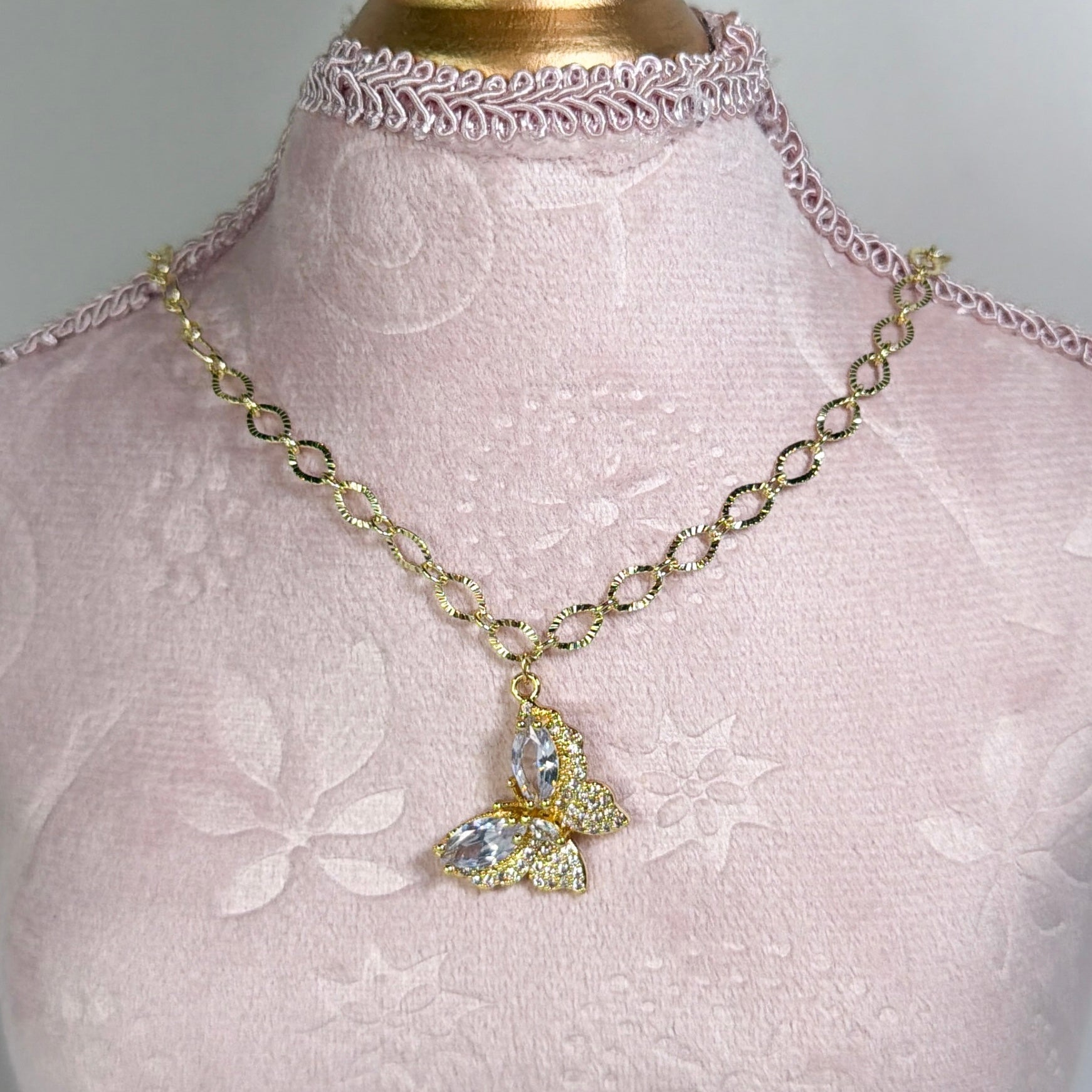 Butterfly Kisses Necklace | Dainty Gold Necklace