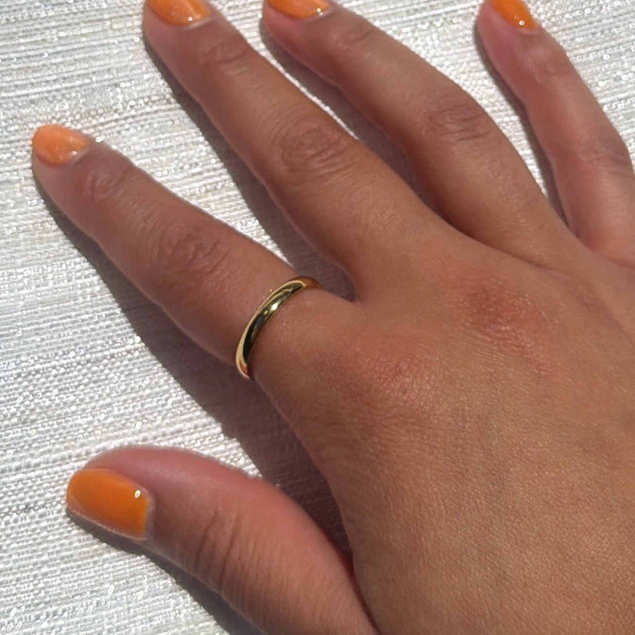 Classic Waterproof Gold Stacking Ring - The Ky Collection