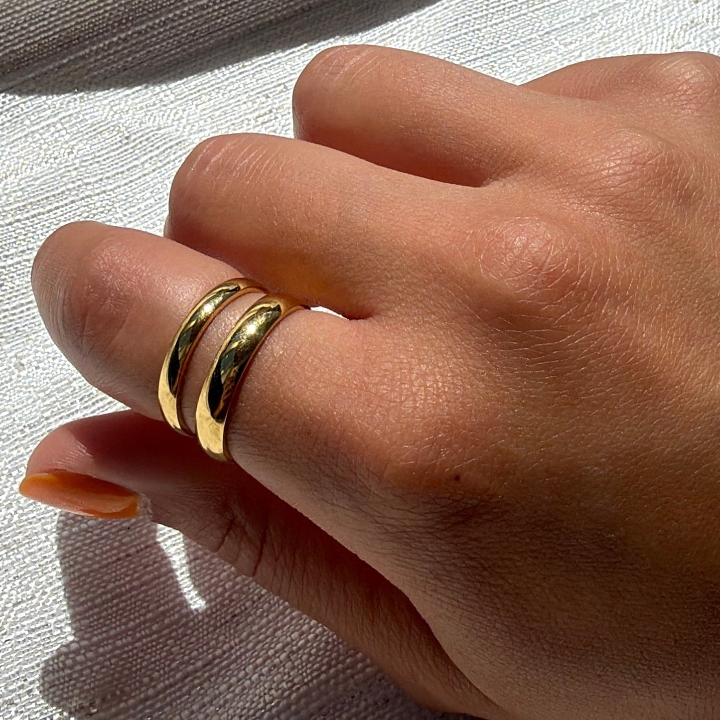 Classic Waterproof Gold Stacking Ring - The Ky Collection