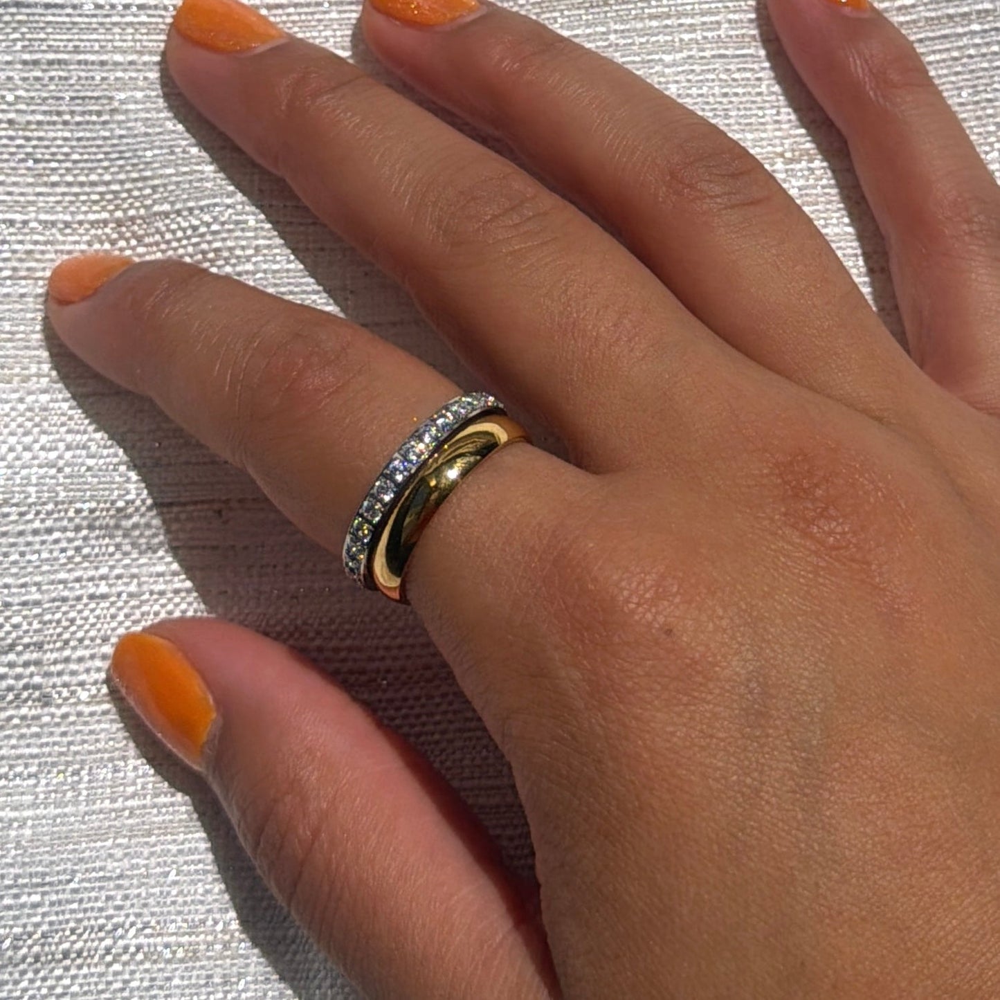 Classic Waterproof Gold Stacking Ring - The Ky Collection