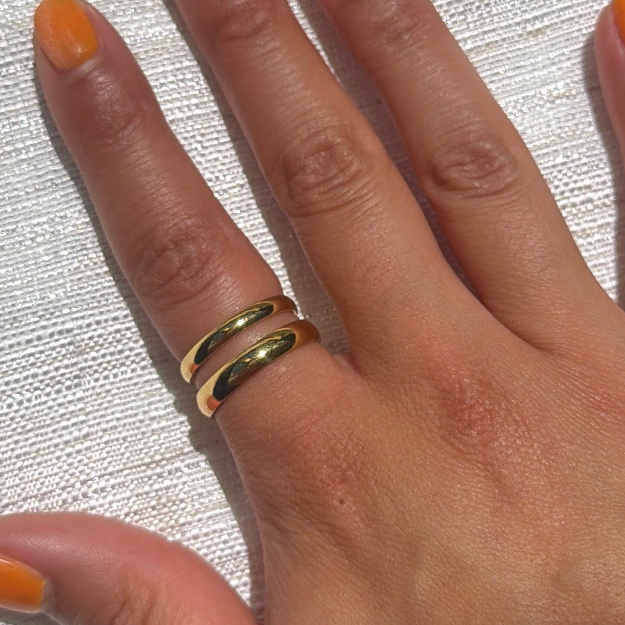 Classic Waterproof Gold Stacking Ring - The Ky Collection