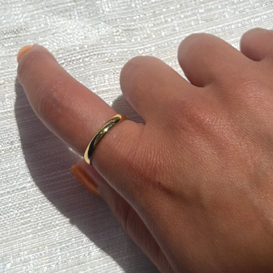 Classic Waterproof Gold Stacking Ring - The Ky Collection