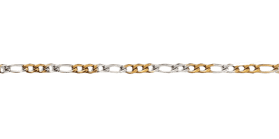 Custom Two-Tone Figaro Necklace