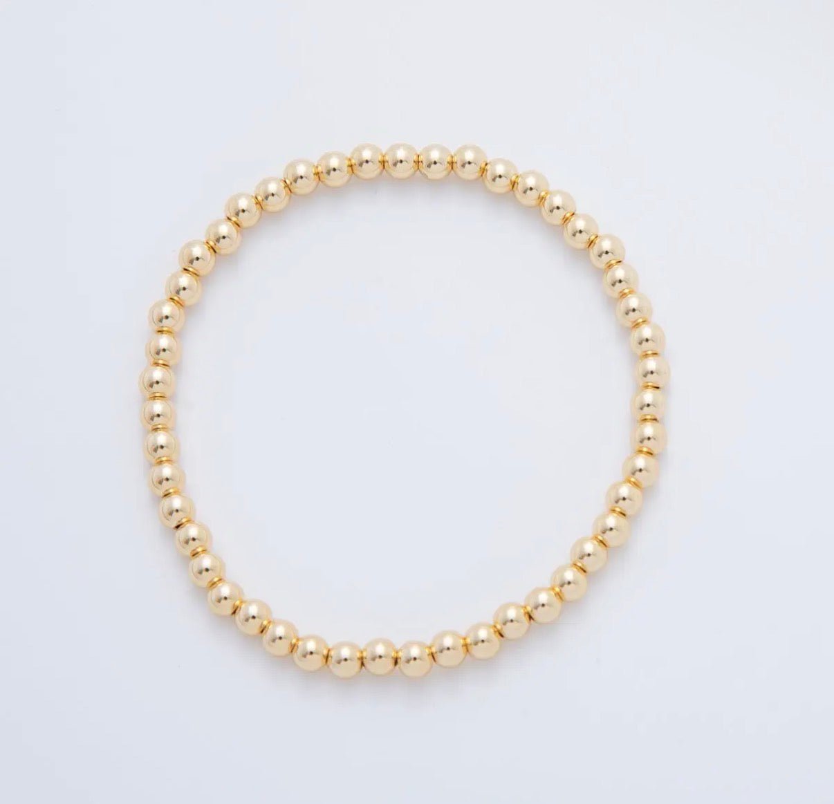 Gold Beaded Stretch Bracelet - The Ky Collection