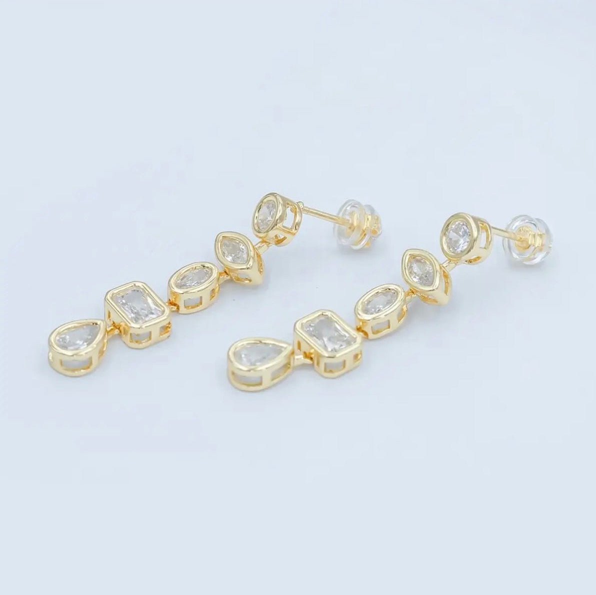 Gold Dangle Earrings - The Ky Collection
