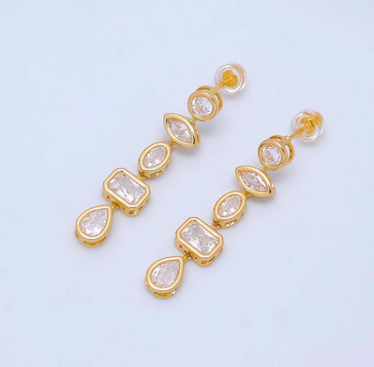 Gold Dangle Earrings - The Ky Collection