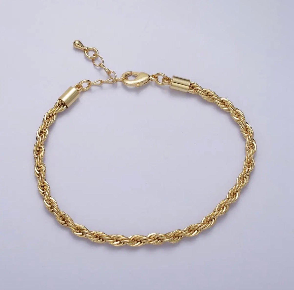 Gold Rope Twist Chain Bracelet - The Ky Collection