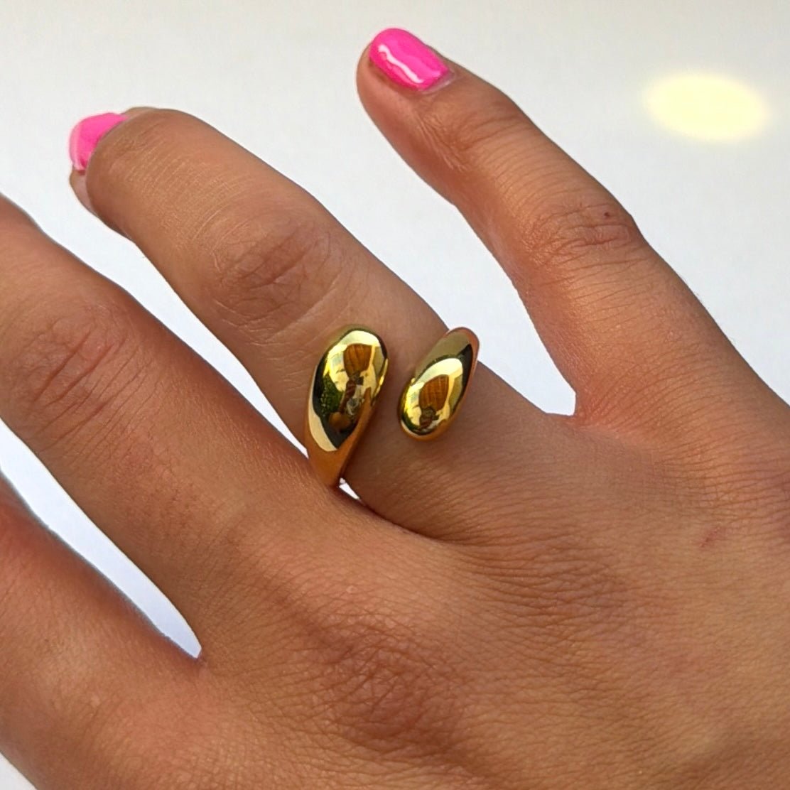 Gold Tear Drop Ring - The Ky Collection