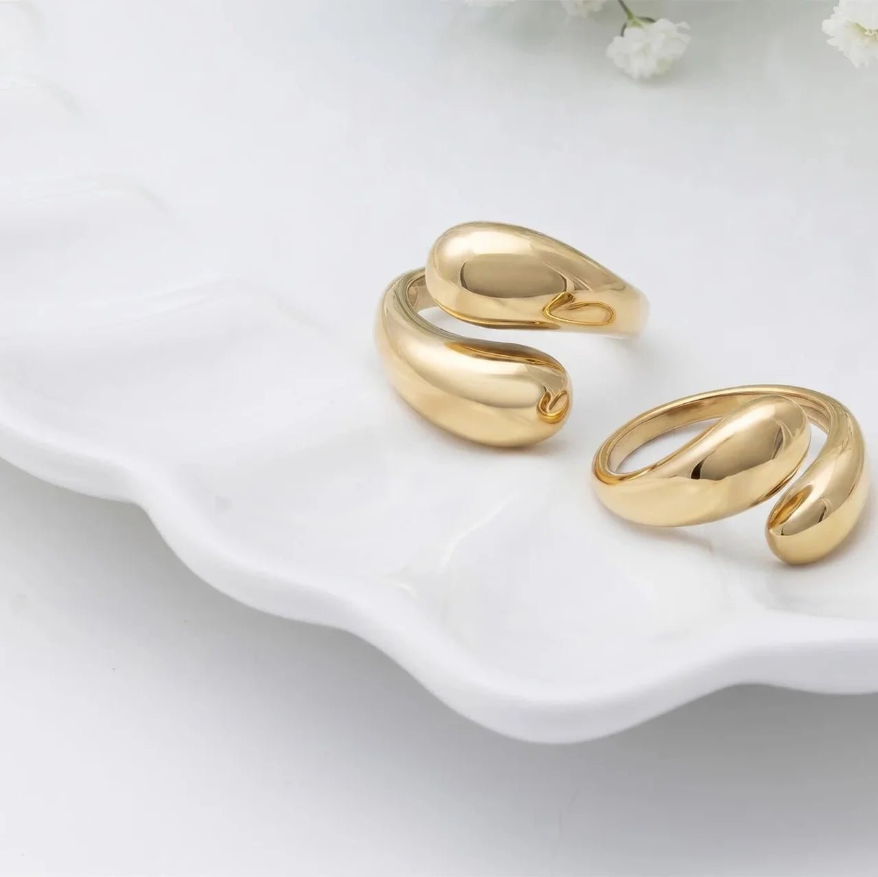 Gold Tear Drop Ring - The Ky Collection