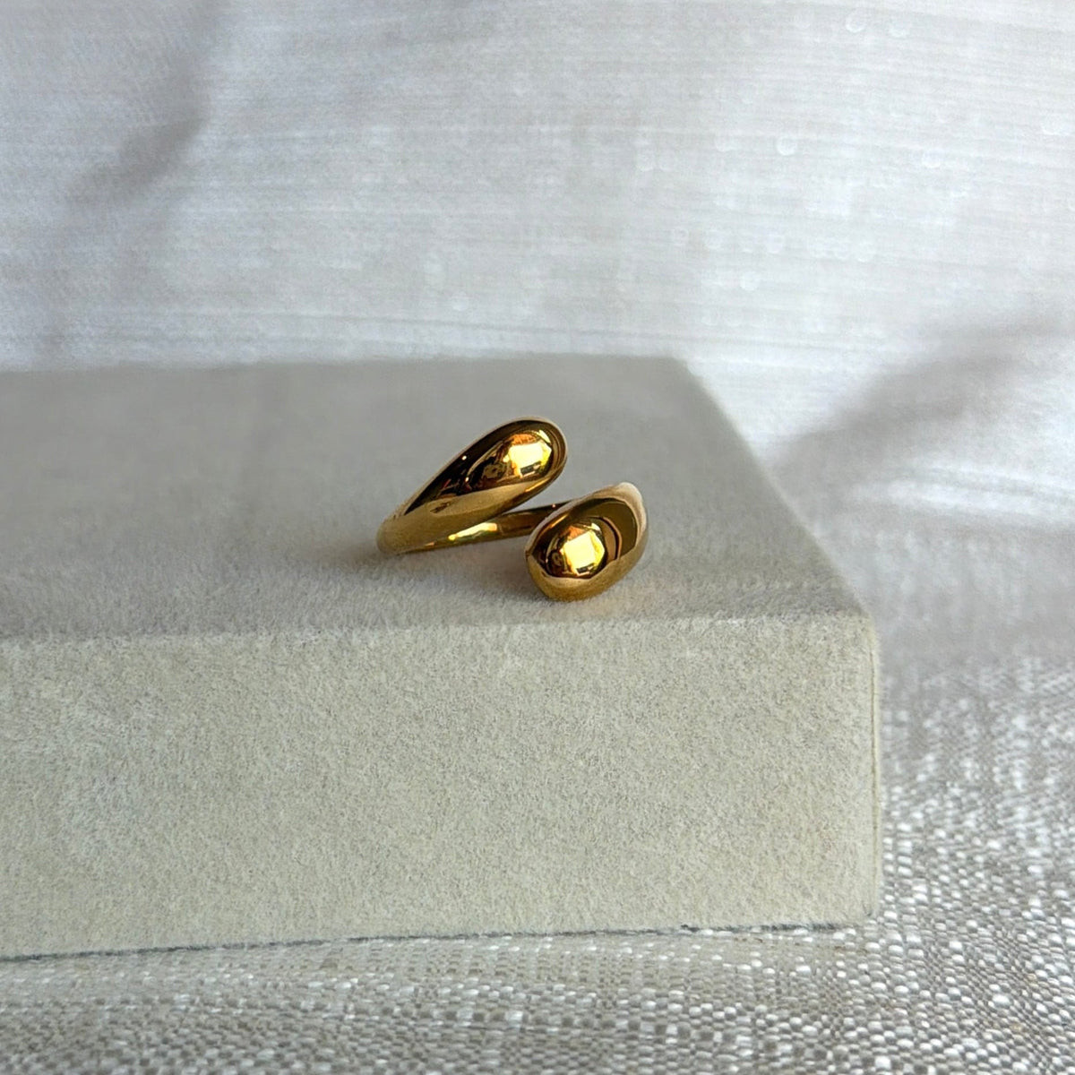 Gold Tear Drop Ring - The Ky Collection