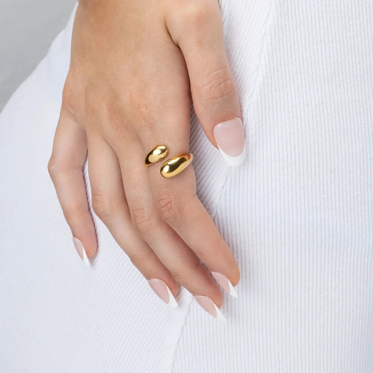 Gold Tear Drop Ring - The Ky Collection