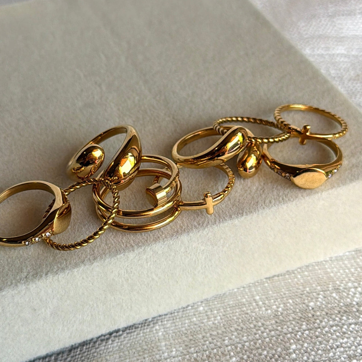 Gold Tear Drop Ring - The Ky Collection