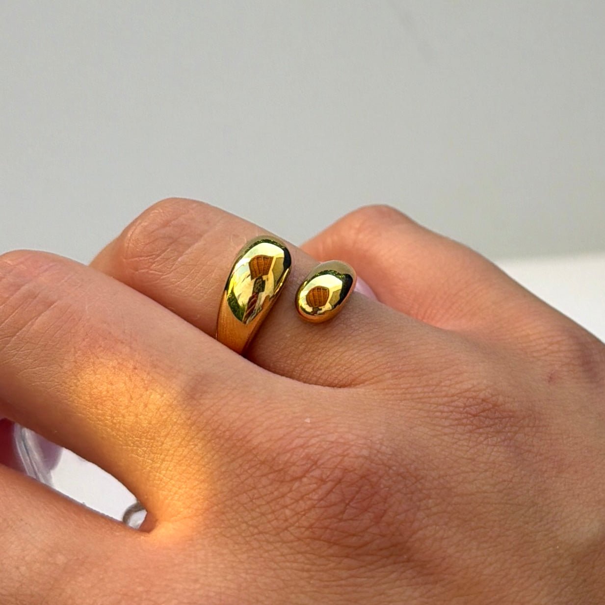 Gold Tear Drop Ring - The Ky Collection