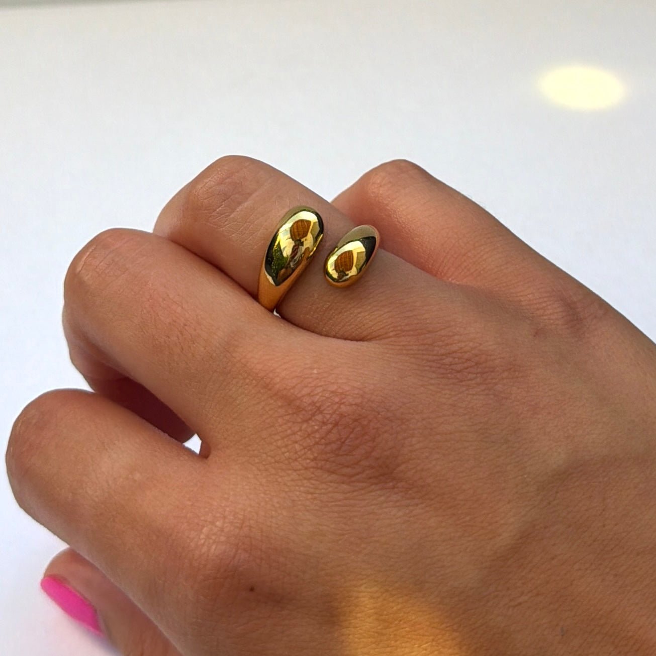 Gold Tear Drop Ring - The Ky Collection
