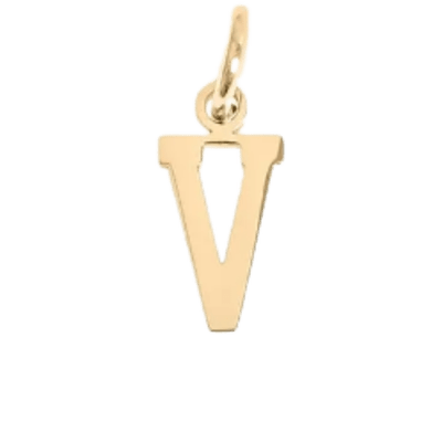 Gold V Charm - The Ky Collection