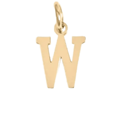 Gold W Charm - The Ky Collection